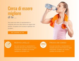 Cibo E Bevande Per Lo Sport Modello Di Sito