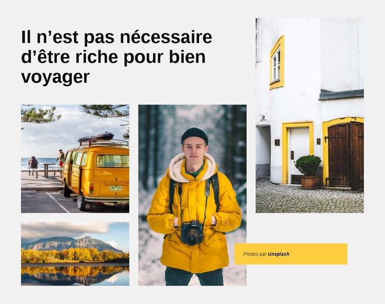 Le monde est plein d'aventures Modèle d'une page