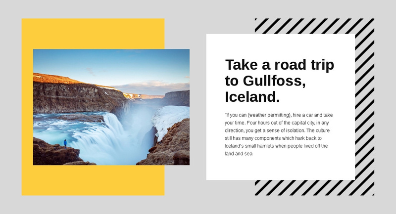 Iceland's ring road Web Page Design
