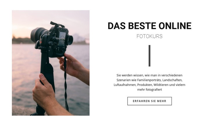 Das Beste online Landing Page