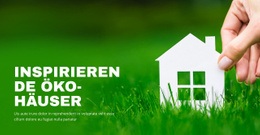 Inspirierende Öko-Häuser Immobilien-Website