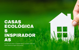 Casas Ecológicas Inspiradoras Plantilla De Sitio Web De La Empresa