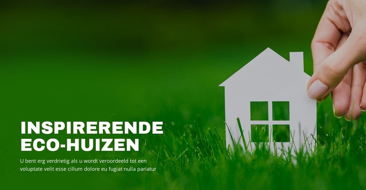 Inspirerende ecohuizen CSS-sjabloon