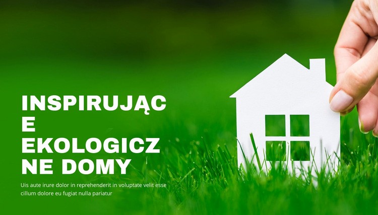 Inspirujące ekologiczne domy Szablon HTML5