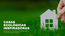 Casas Ecológicas Inspiradoras Modelo HTML CSS Simples