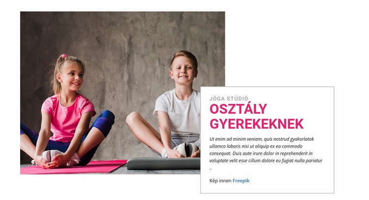 Osztály gyerekeknek HTML Sablon