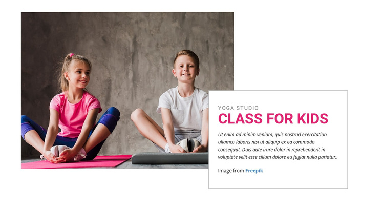 Class for kids  Joomla Page Builder