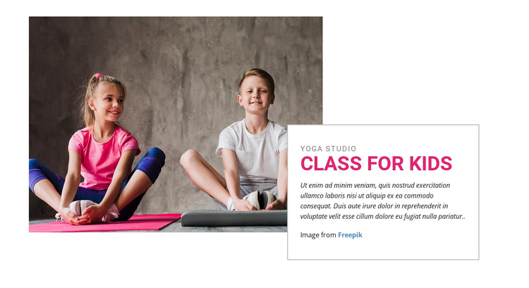 Class for kids  Website Builder Software