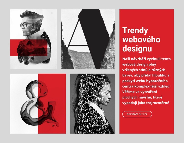 10 trendů webového designu Šablona webové stránky