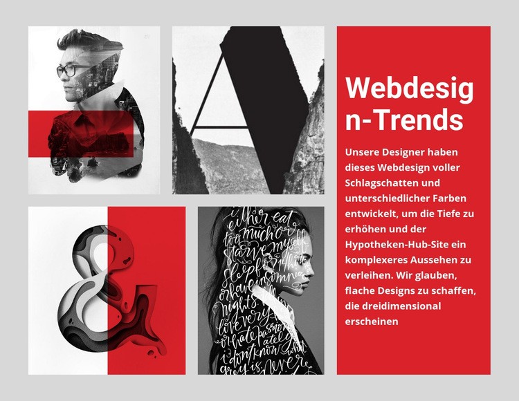 10 Webdesign-Trends Eine Seitenvorlage