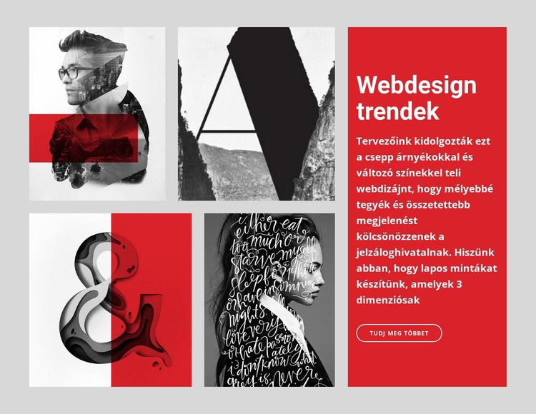 10 Web design trendek HTML Sablon