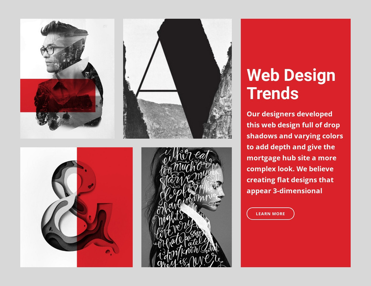 10 Web design trends  One Page Template