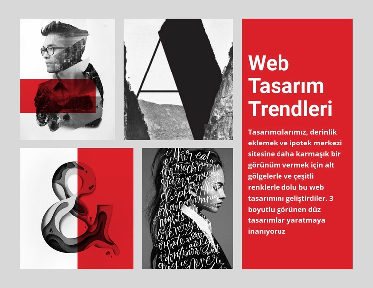 10 Web tasarım trendi Web Sitesi Mockup'ı