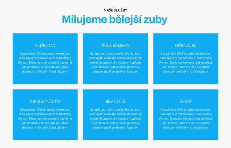 Milujeme bělejší zuby Šablona HTML