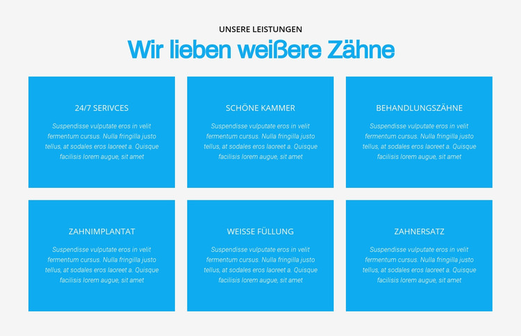 Wir lieben weißere Zähne HTML-Vorlage