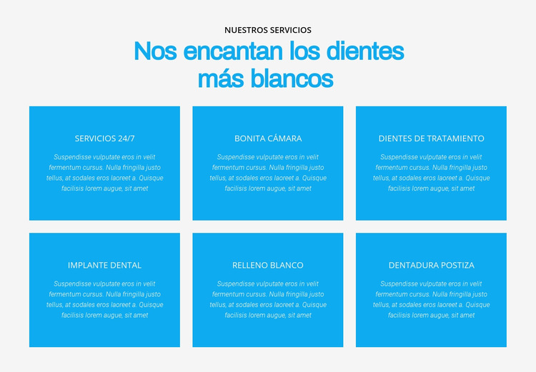 Nos encantan los dientes más blancos Plantilla de sitio web