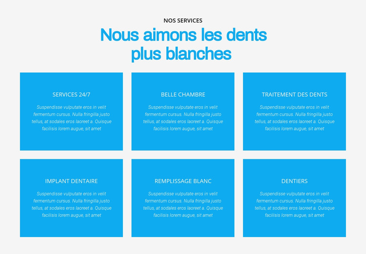 Nous aimons les dents plus blanches Modèle HTML