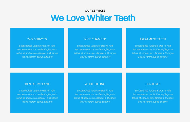 We love whiter teeth  Homepage Design