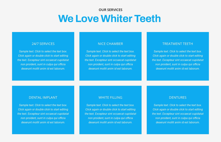 We love whiter teeth  Html Website Builder
