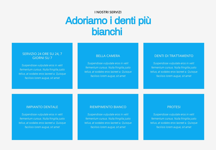 Adoriamo i denti più bianchi Modello di sito Web