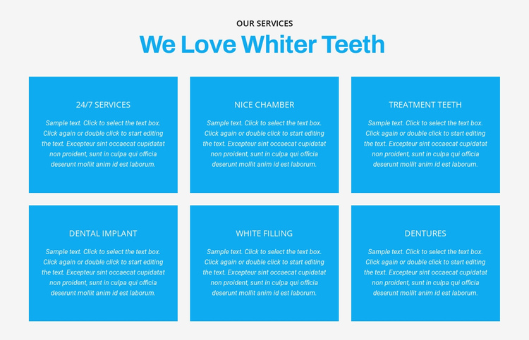 We love whiter teeth  One Page Template