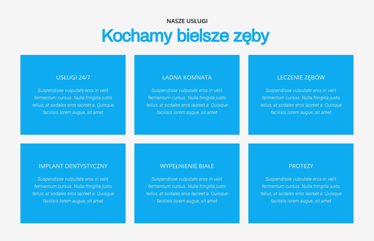 Uwielbiamy bielsze zęby Szablon witryny sieci Web