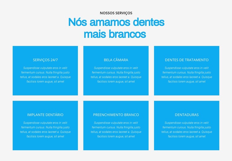 Amamos dentes mais brancos Modelo HTML5