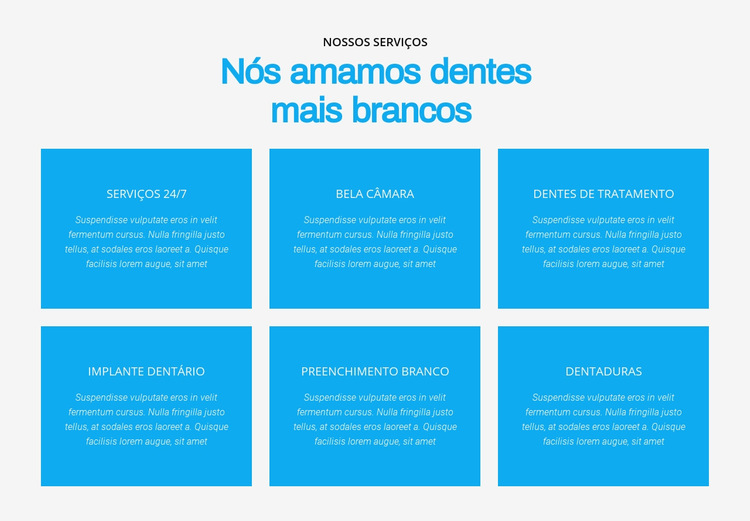 Amamos dentes mais brancos Modelo de site