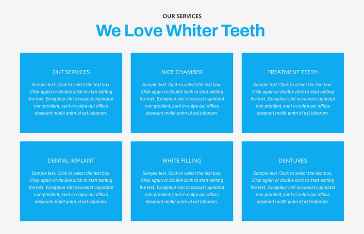 We houden van wittere tanden Website Builder-sjablonen