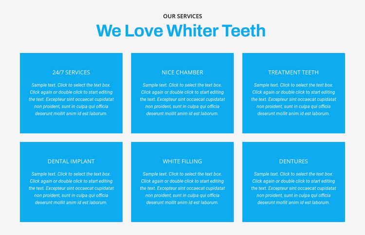 We houden van wittere tanden Website ontwerp