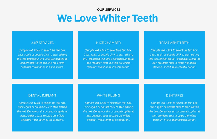 We houden van wittere tanden Website sjabloon