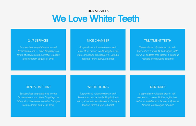 We love whiter teeth  Wix Template Alternative