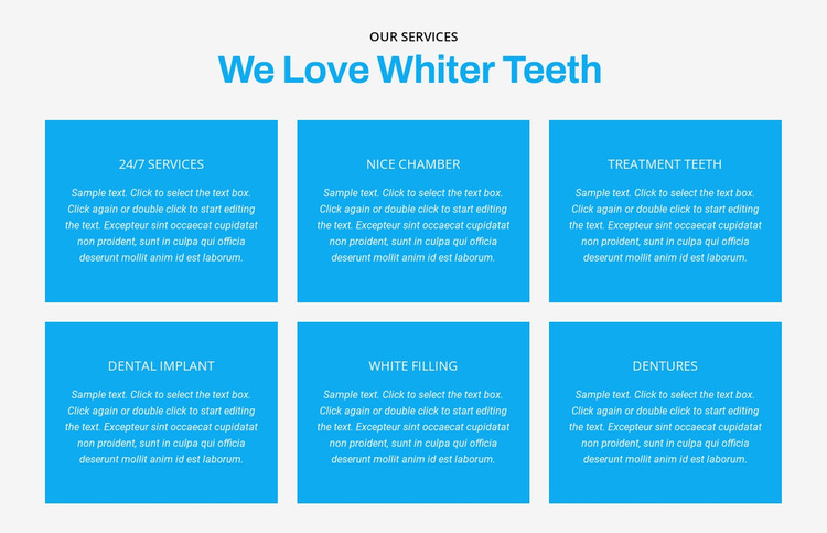 We love whiter teeth  WordPress Website Builder
