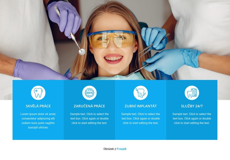 Centrum zubních implantátů Šablona HTML