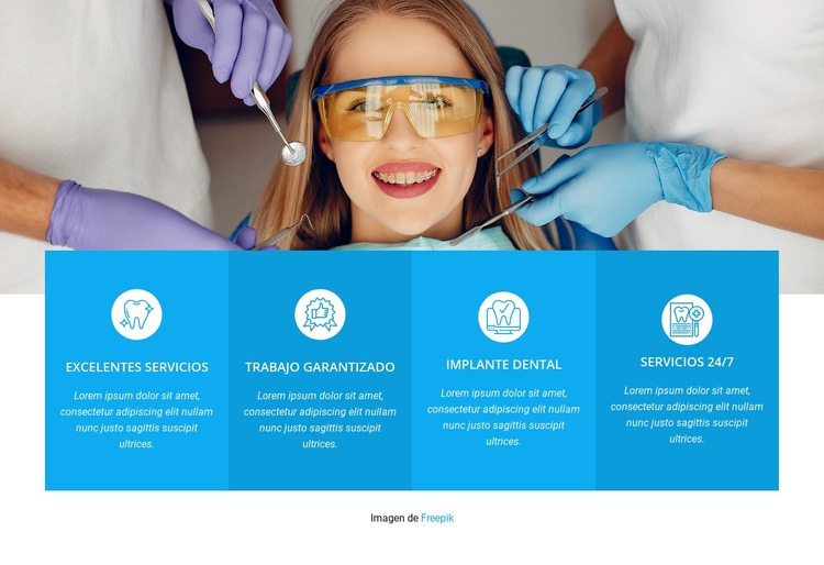 Centro de implantes dentales Plantillas de creación de sitios web