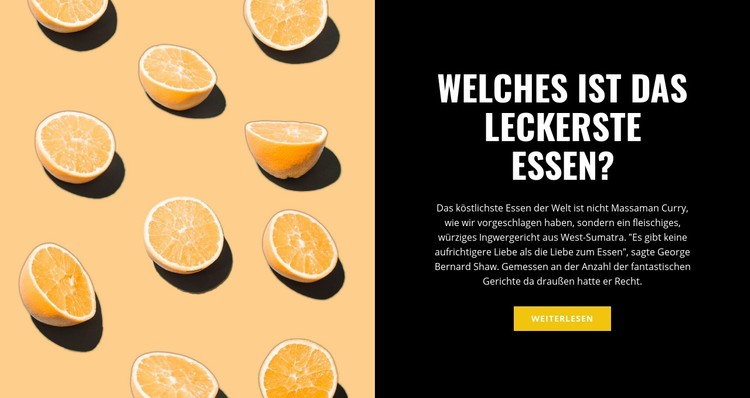 Das leckerste Essen CSS-Vorlage