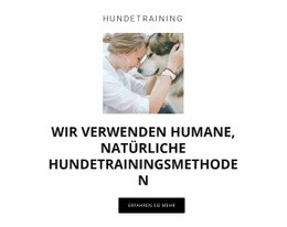 Ein Exklusives Website-Design Für Humane Trainingsmethoden