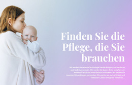 Kümmere Dich Um Neugeborene – Fertiges Website-Design
