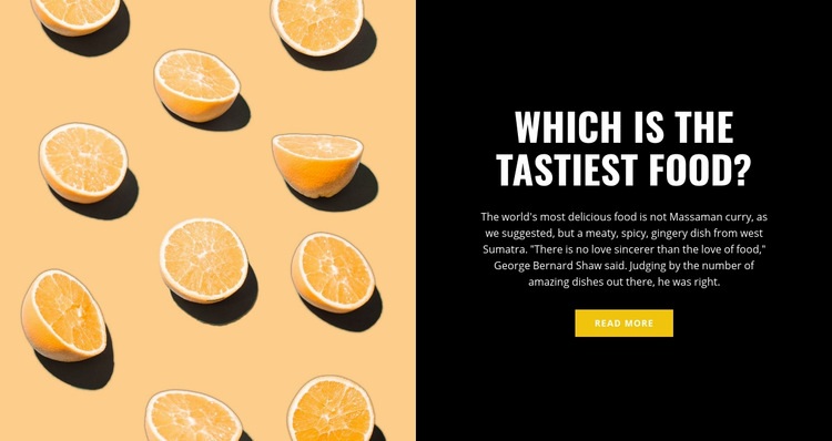 The most delicious food Elementor Template Alternative