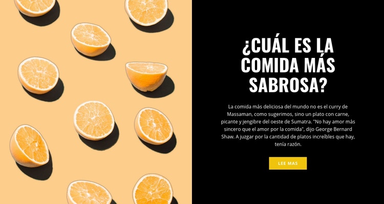 La comida mas deliciosa Diseño de páginas web