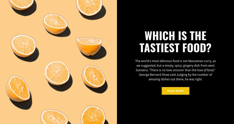 The most delicious food Homepage Design