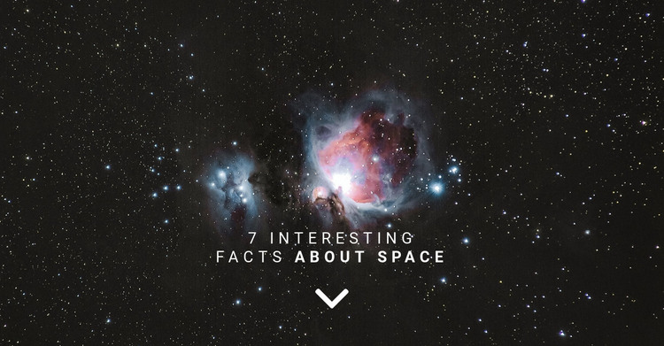 Facts about space  Homepage Design