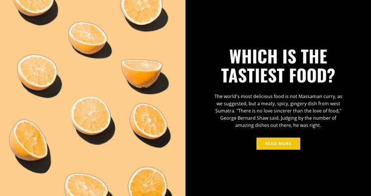 The most delicious food Html Code Example