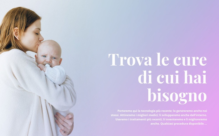 Prenditi cura del neonato Modelli di Website Builder