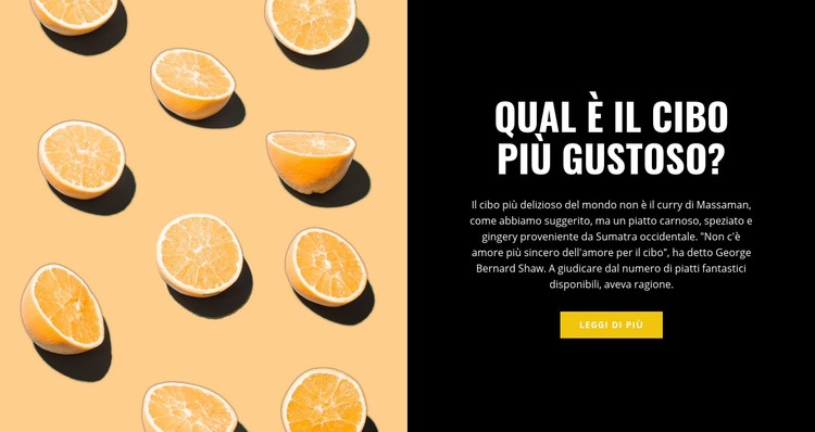 Il cibo più delizioso Modello CSS