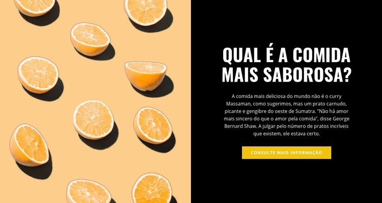 A comida mais gostosa Landing Page