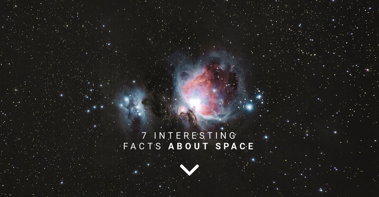 Facts about space  Web Design