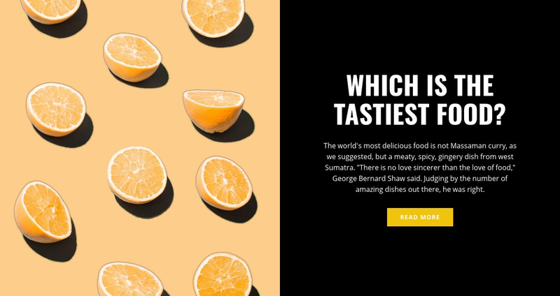 The most delicious food Web Page Design