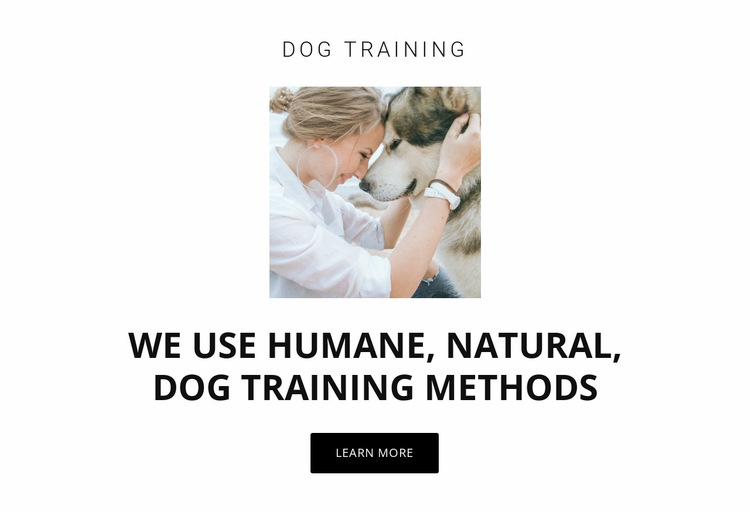 Humane trainingsmethoden Website Builder-sjablonen