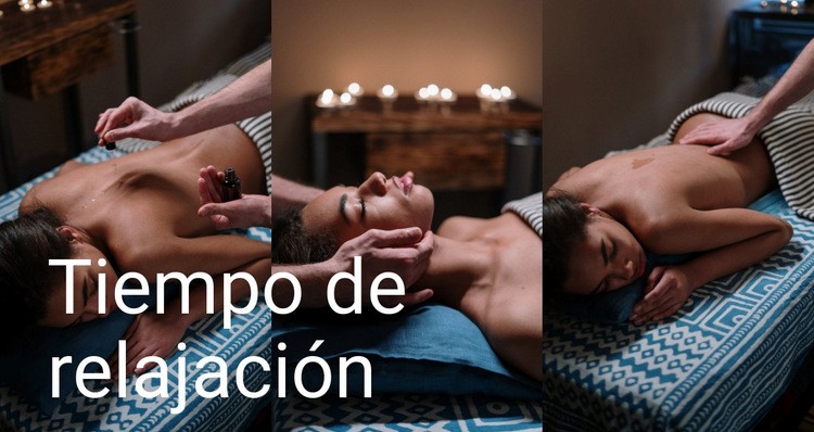 Estudio de masajes Maqueta de sitio web